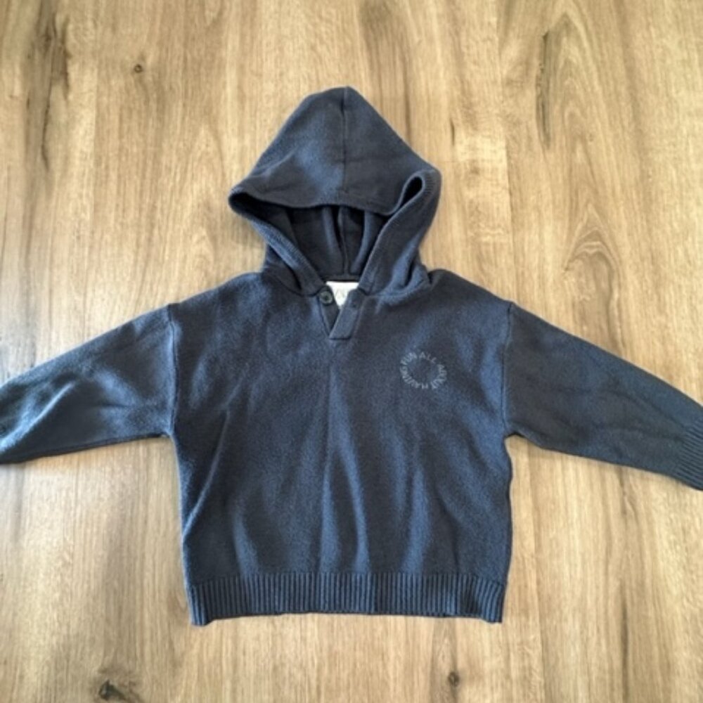 Zara- Dark Blue/Navy Hoodie Baby Boy- Size 9-12M